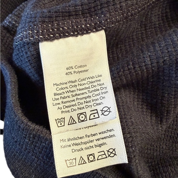 Eddie Bauer Waffle Knit Crewneck Charcoal Grey 2XL - Picture 7 of 8